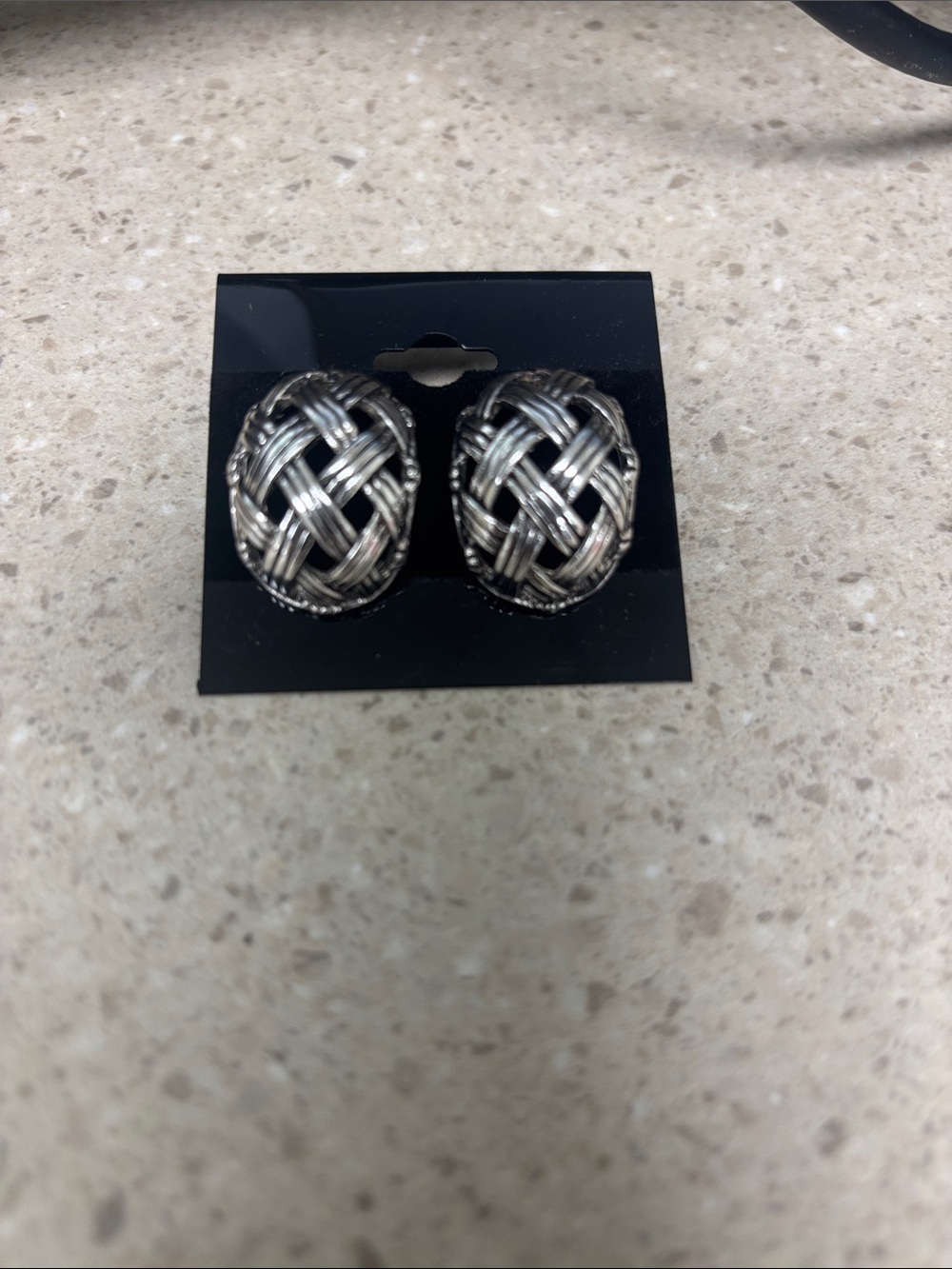 Women’s Ralph Lauren Silver Braided Knot Pierced Earrings - Classic